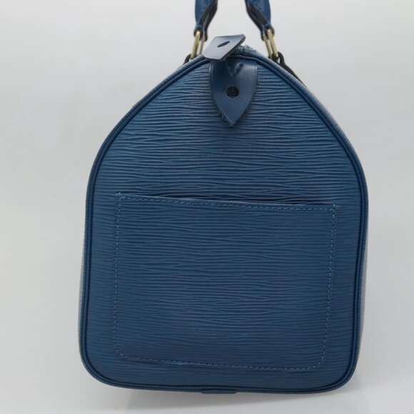 LOUIS VUITTON Epi Speedy 30 Hand Bag Toledo Blue - Picture 5 of 15